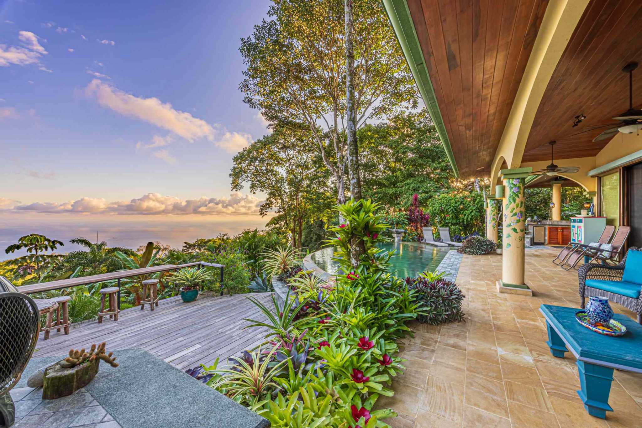 47853 (23) Oceanview 3-Bedroom Home with Guest House & Pool in Costa Verde Estates above Dominicalito Costa Rica