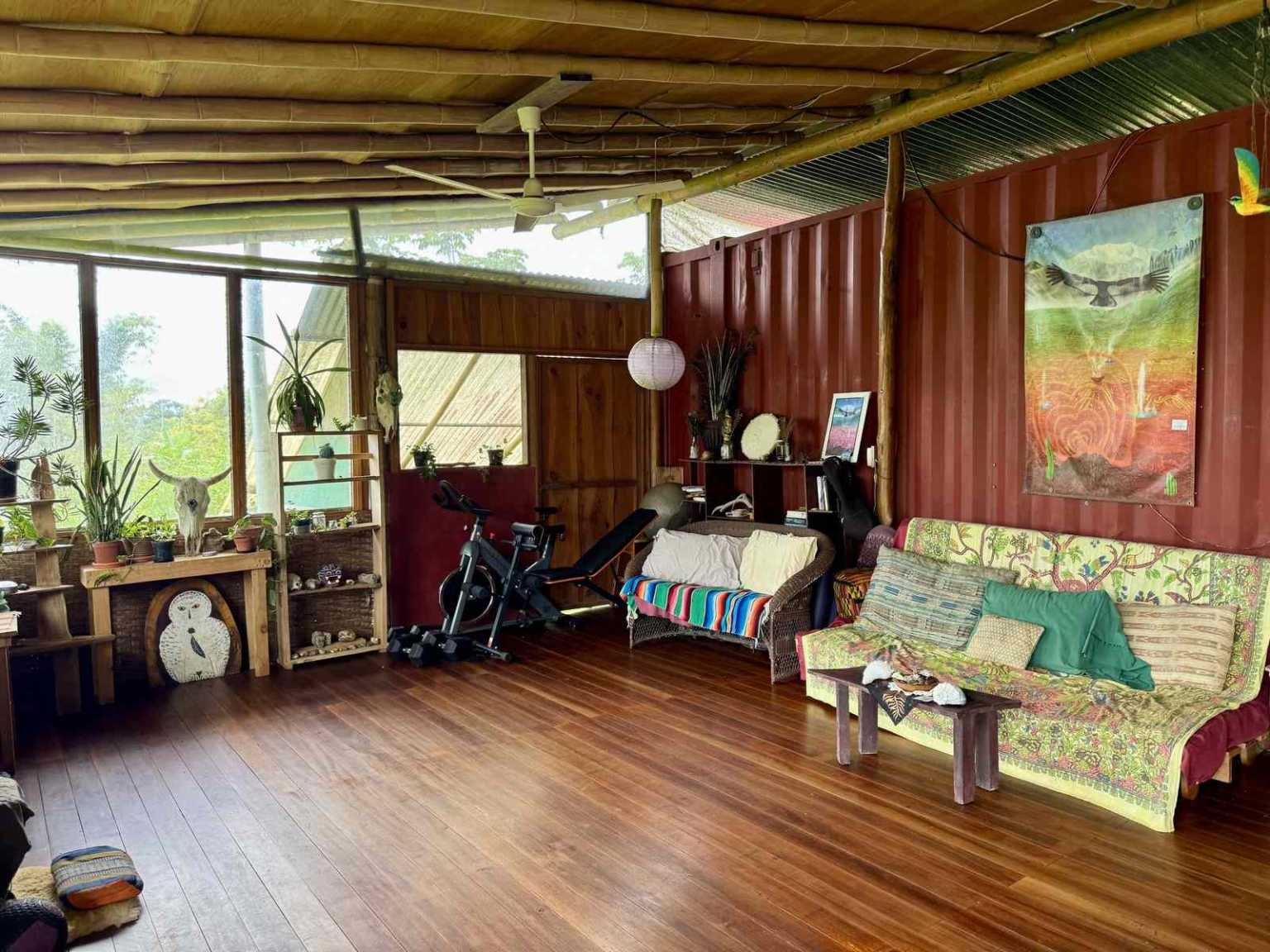47892 (52) Off-Grid 2-Bedroom Home Plus 2 Guest Cabins, Fruit Trees, River Access, Mountain Views & Small Ocean View on 5+ Acres in Tinamastes Costa Rica