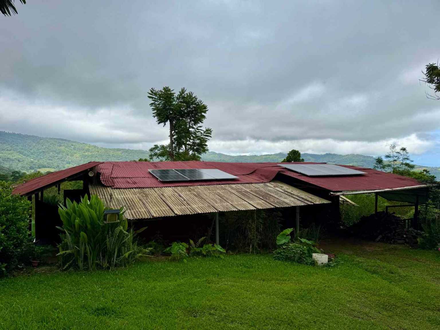 47892 (56) Off-Grid 2-Bedroom Home Plus 2 Guest Cabins, Fruit Trees, River Access, Mountain Views & Small Ocean View on 5+ Acres in Tinamastes Costa Rica