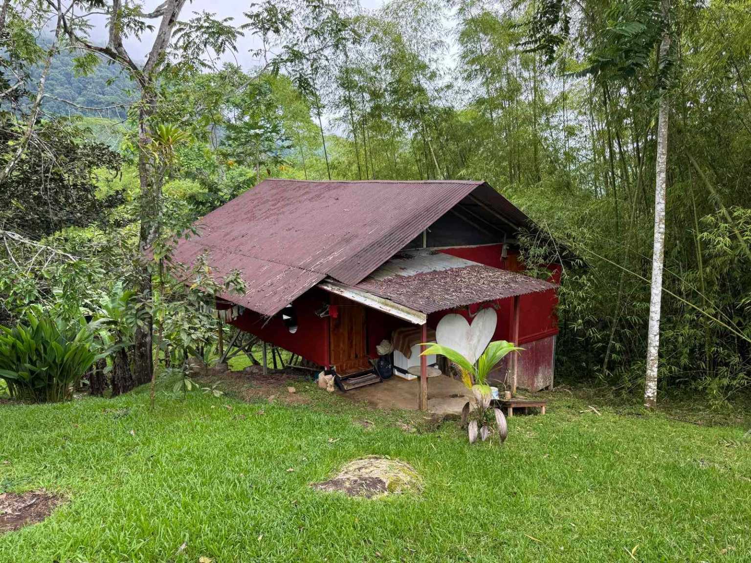 47892 (58) Off-Grid 2-Bedroom Home Plus 2 Guest Cabins, Fruit Trees, River Access, Mountain Views & Small Ocean View on 5+ Acres in Tinamastes Costa Rica