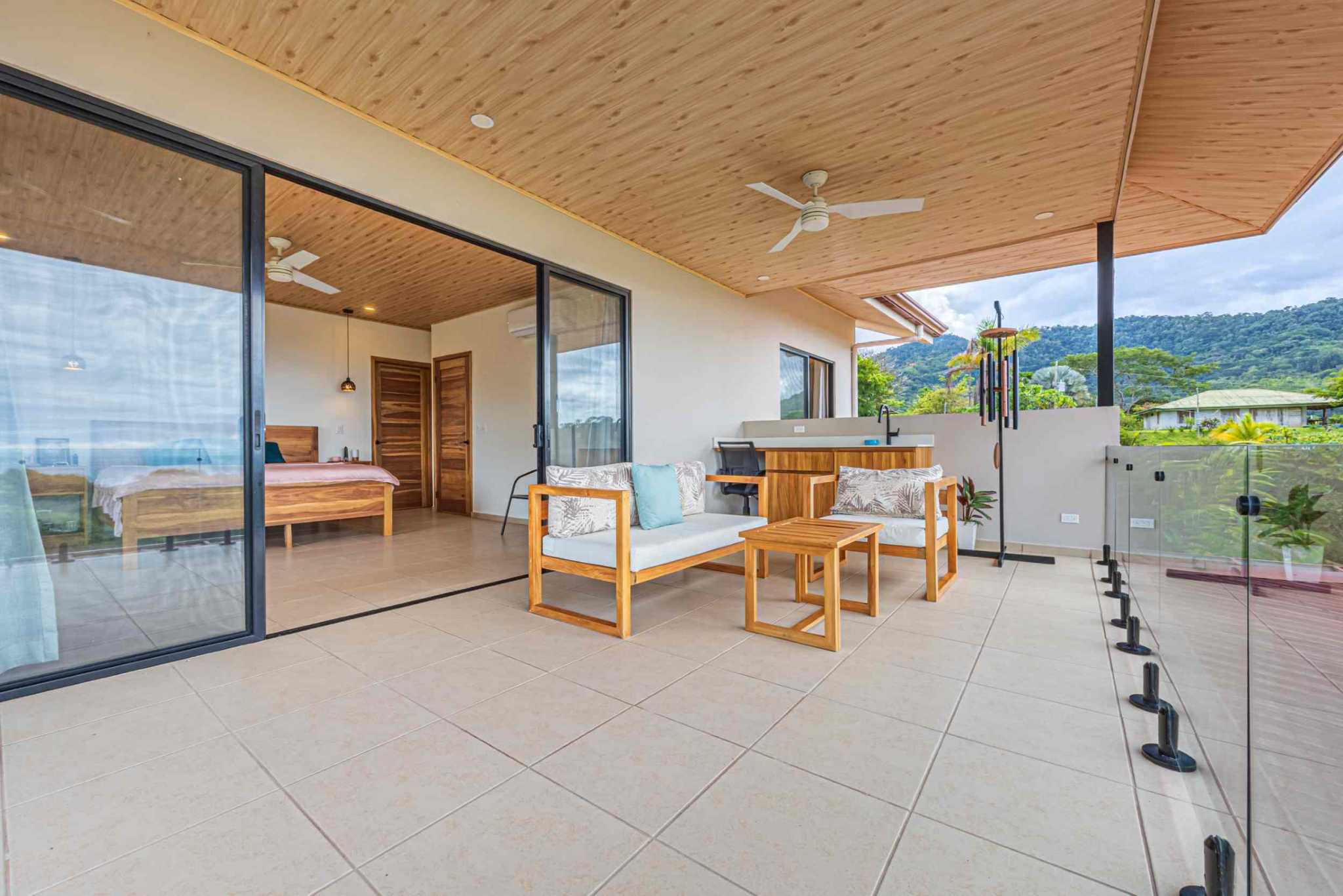 Ocean View 2-Bedroom Home with Cano Island & Whale Tail Views in San Josecito above Uvita Costa Rica