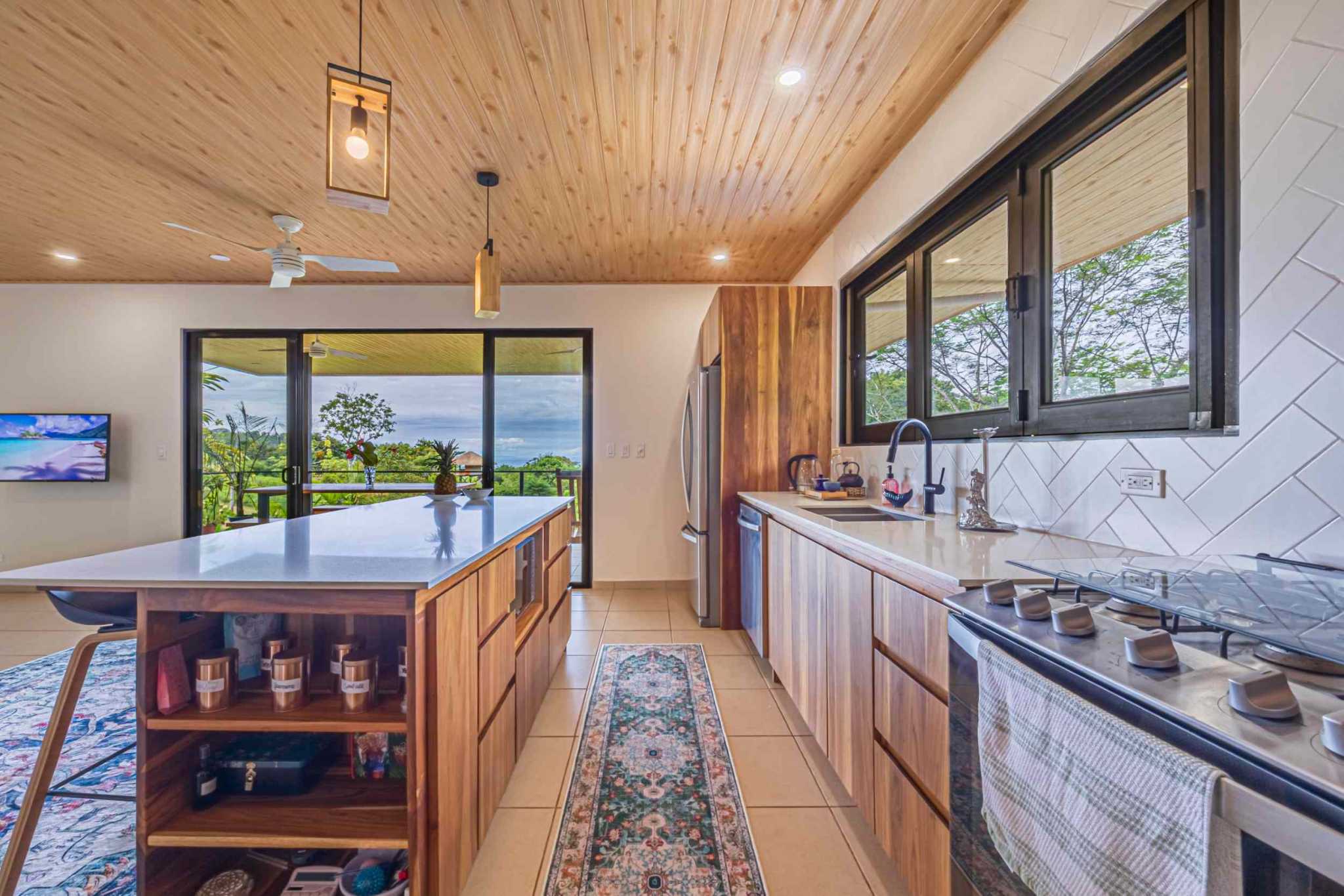 Ocean View 2-Bedroom Home with Cano Island & Whale Tail Views in San Josecito above Uvita Costa Rica