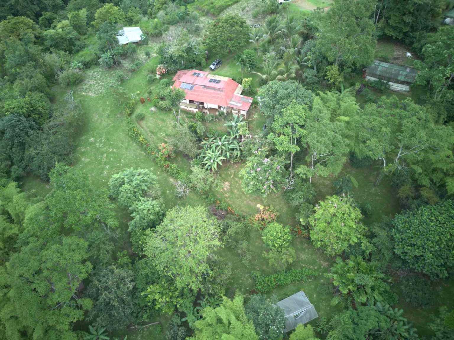 47892 (3) Off-Grid 2-Bedroom Home Plus 2 Guest Cabins, Fruit Trees, River Access, Mountain Views & Small Ocean View on 5+ Acres in Tinamastes Costa Rica