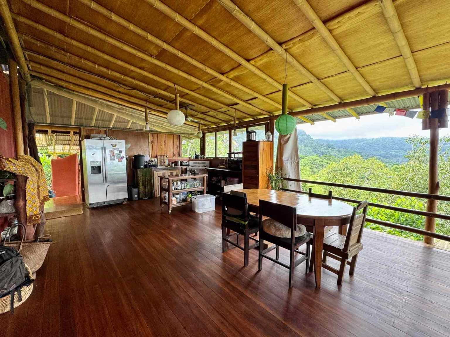 47892 (76) Off-Grid 2-Bedroom Home Plus 2 Guest Cabins, Fruit Trees, River Access, Mountain Views & Small Ocean View on 5+ Acres in Tinamastes Costa Rica