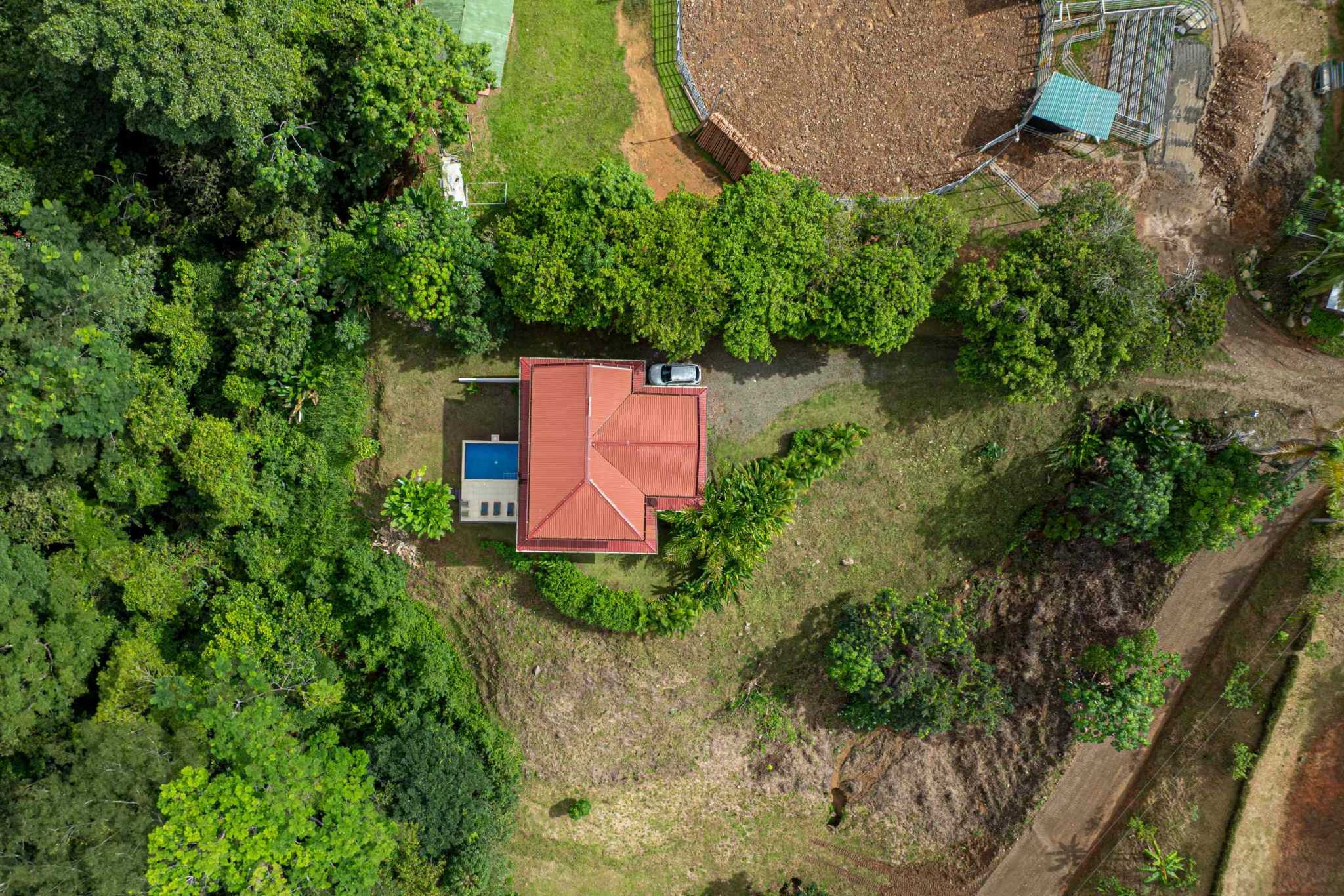 Ocean View 2-Bedroom Home with Cano Island & Whale Tail Views in San Josecito above Uvita Costa Rica