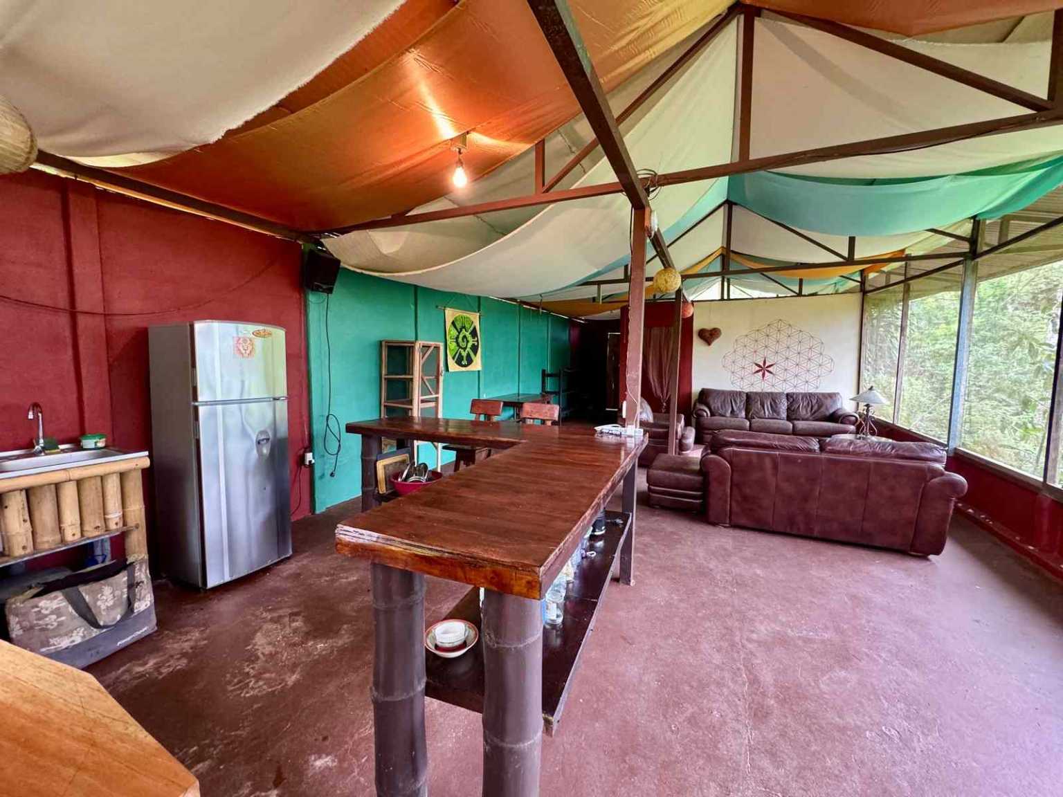 47892 (18) Off-Grid 2-Bedroom Home Plus 2 Guest Cabins, Fruit Trees, River Access, Mountain Views & Small Ocean View on 5+ Acres in Tinamastes Costa Rica