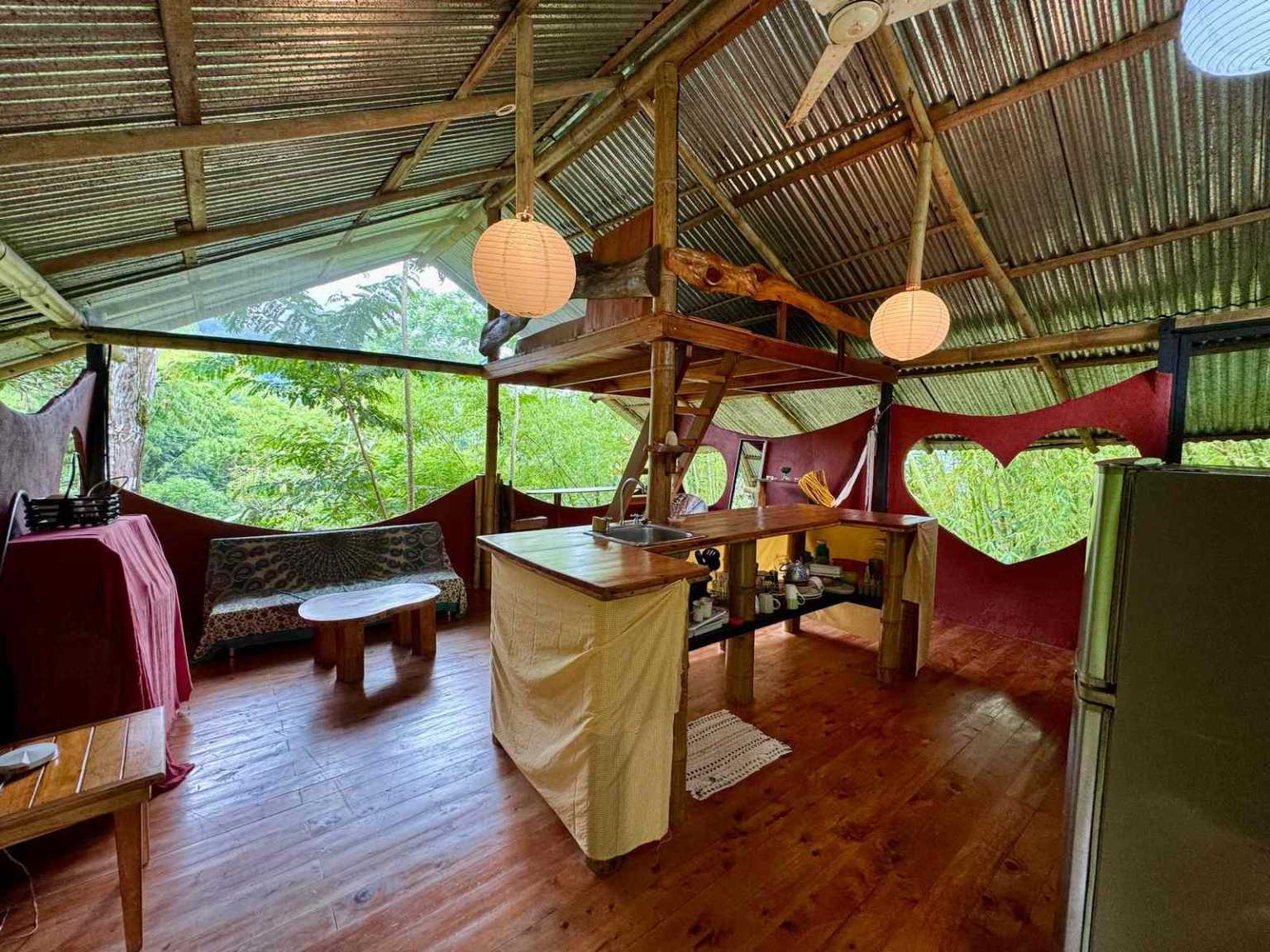 47892 (25) Off-Grid 2-Bedroom Home Plus 2 Guest Cabins, Fruit Trees, River Access, Mountain Views & Small Ocean View on 5+ Acres in Tinamastes Costa Rica
