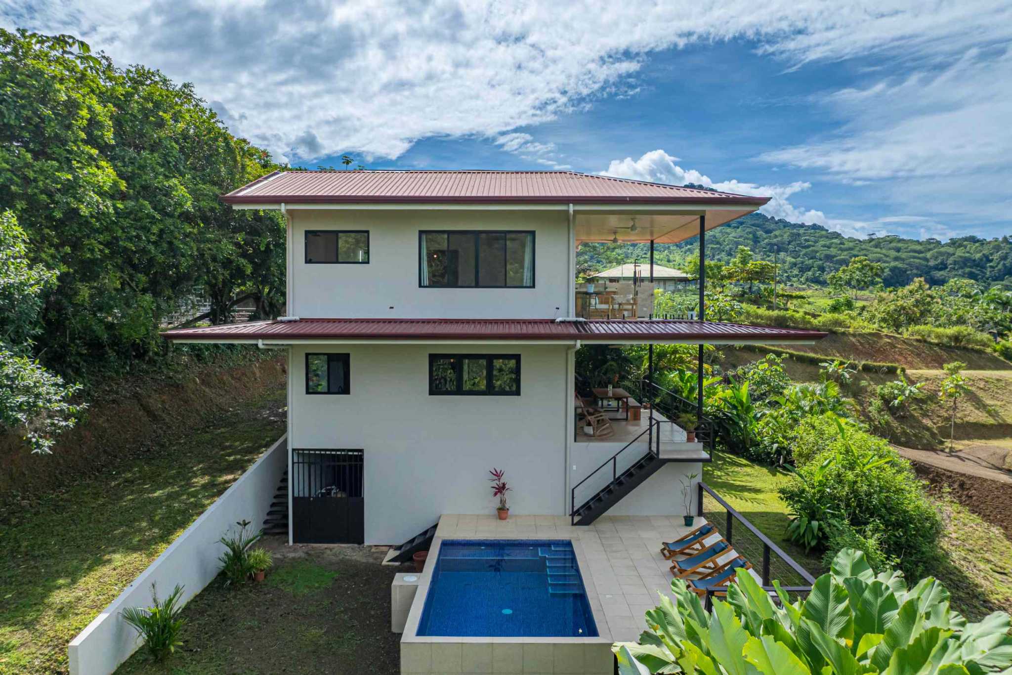 Ocean View 2-Bedroom Home with Cano Island & Whale Tail Views in San Josecito above Uvita Costa Rica