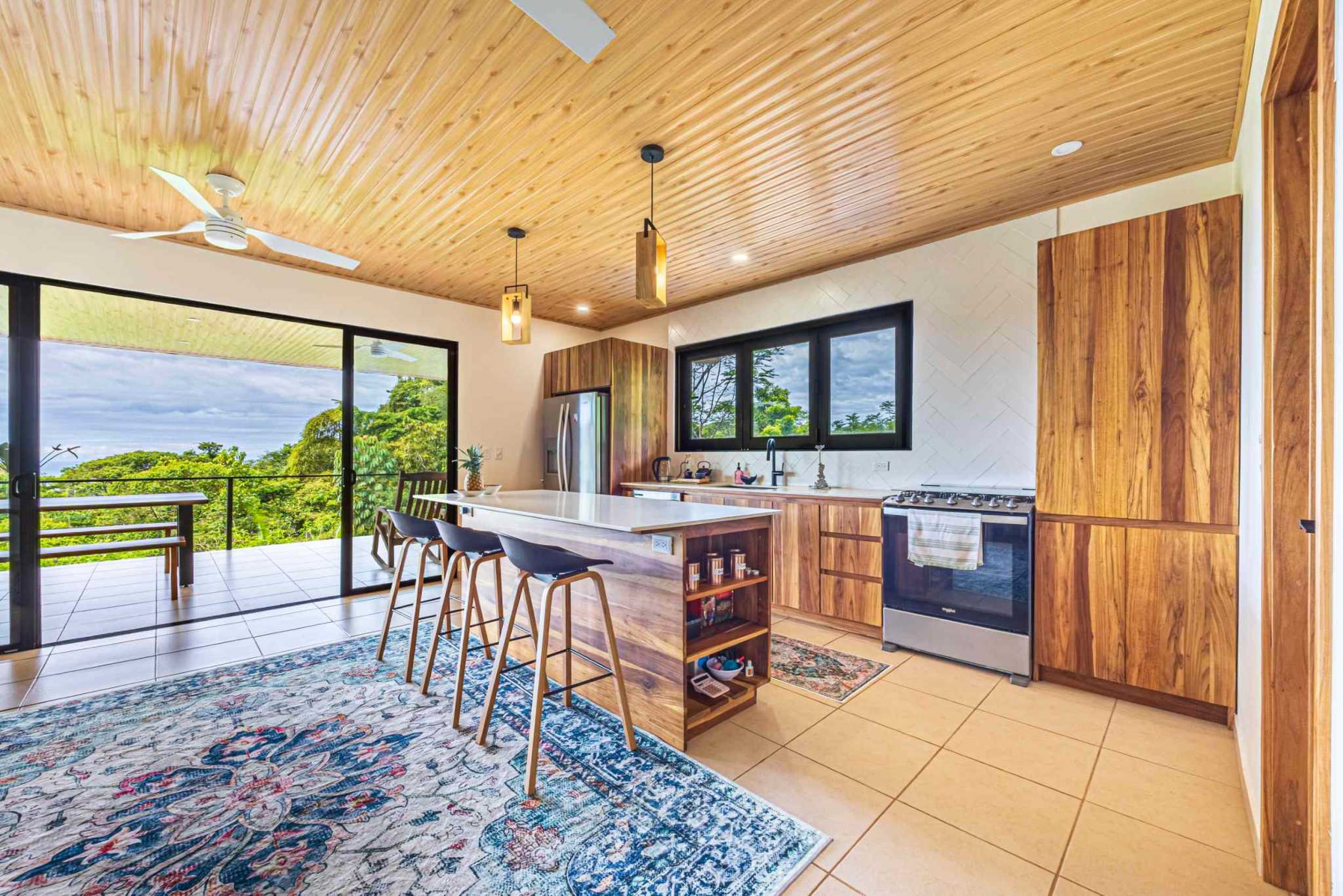 Ocean View 2-Bedroom Home with Cano Island & Whale Tail Views in San Josecito above Uvita Costa Rica