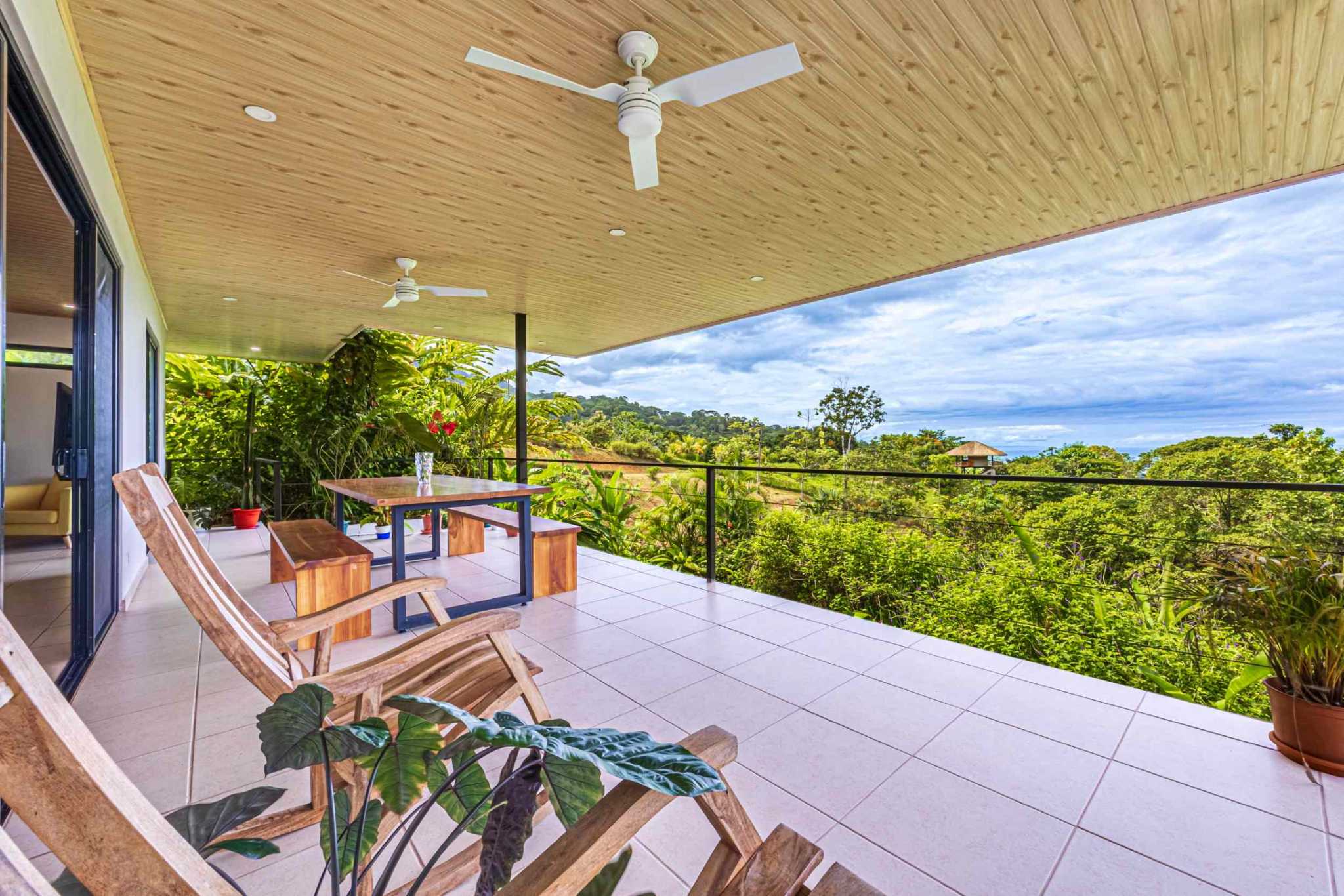 Ocean View 2-Bedroom Home with Cano Island & Whale Tail Views in San Josecito above Uvita Costa Rica