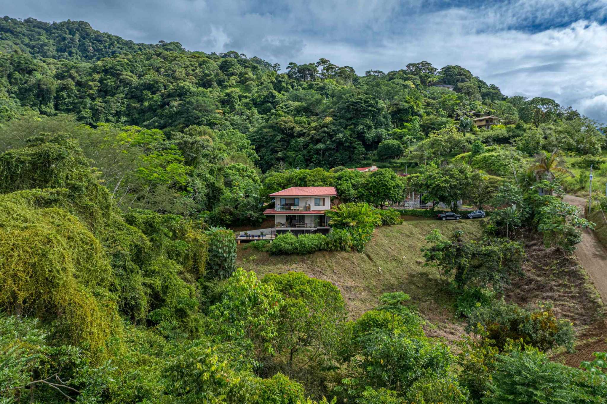 Ocean View 2-Bedroom Home with Cano Island & Whale Tail Views in San Josecito above Uvita Costa Rica