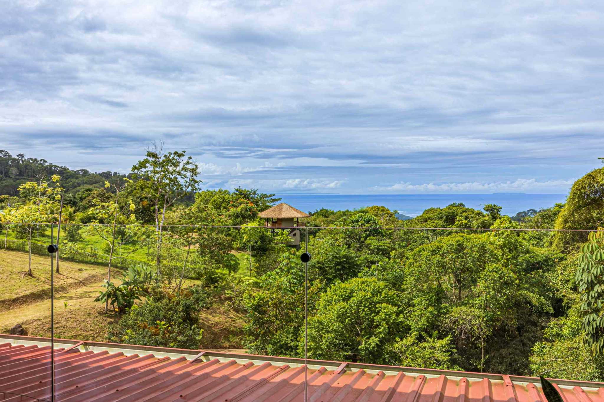 Ocean View 2-Bedroom Home with Cano Island & Whale Tail Views in San Josecito above Uvita Costa Rica
