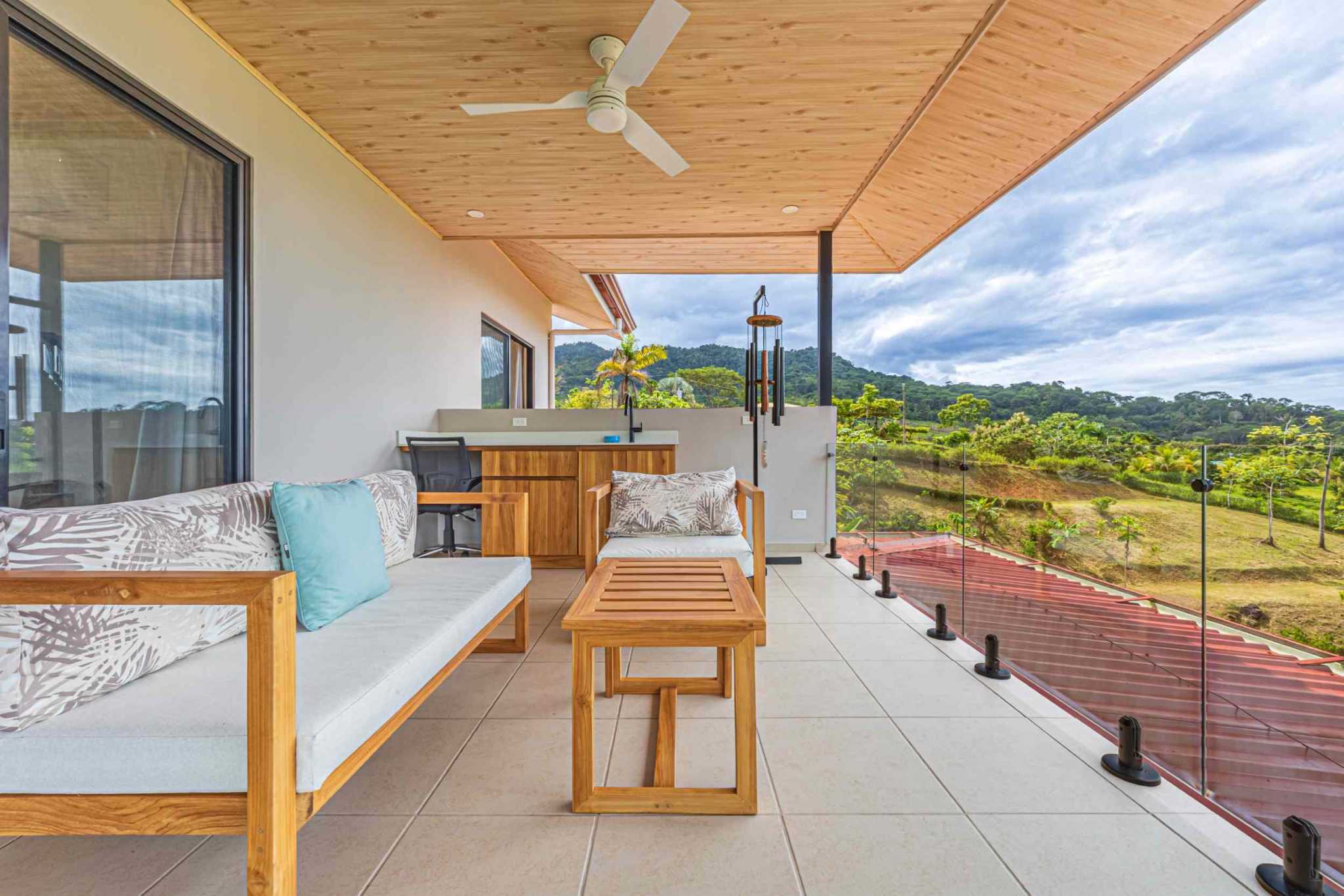 Ocean View 2-Bedroom Home with Cano Island & Whale Tail Views in San Josecito above Uvita Costa Rica