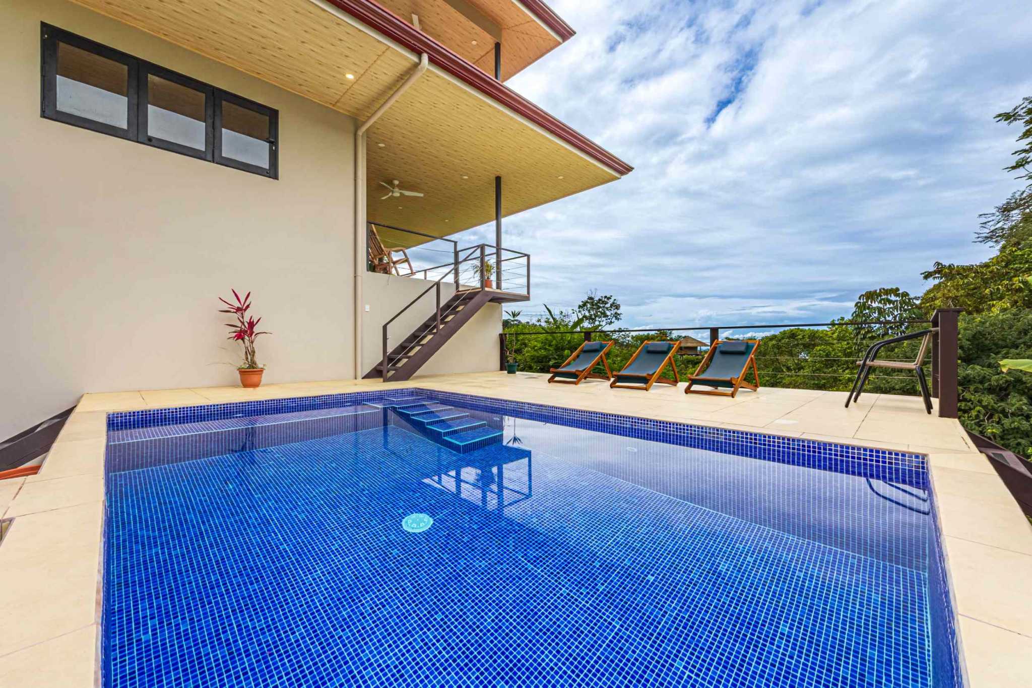 Ocean View 2-Bedroom Home with Cano Island & Whale Tail Views in San Josecito above Uvita Costa Rica