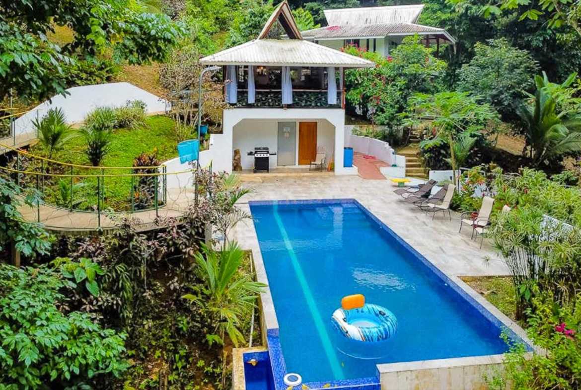 Luxury 4-Bedroom Estate with Waterfall, River Views & Solar Power in Ojochal Costa Rica
