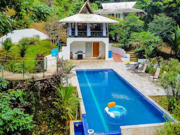 Luxury 4-Bedroom Estate with Waterfall, River Views & Solar Power in Ojochal Costa Rica