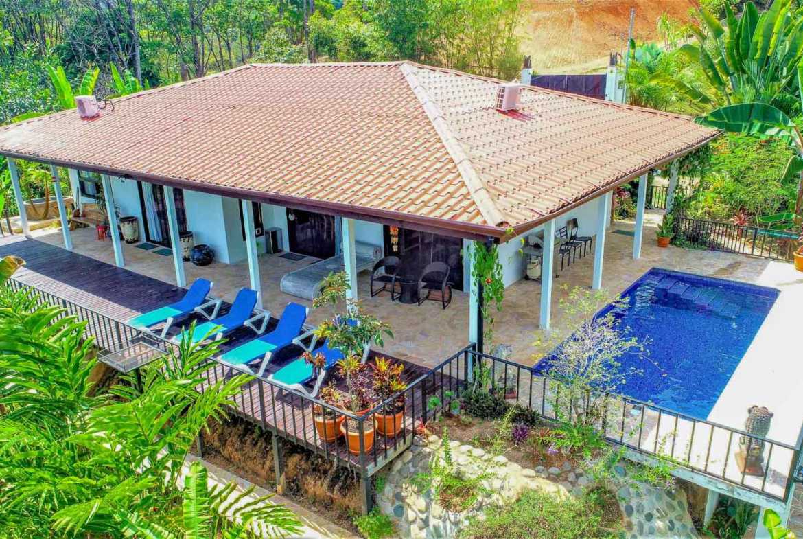 Gorgeous 3-Bedroom Home with Ocean Views & Pool on 2.45 Acres in Tres Rios Costa Rica