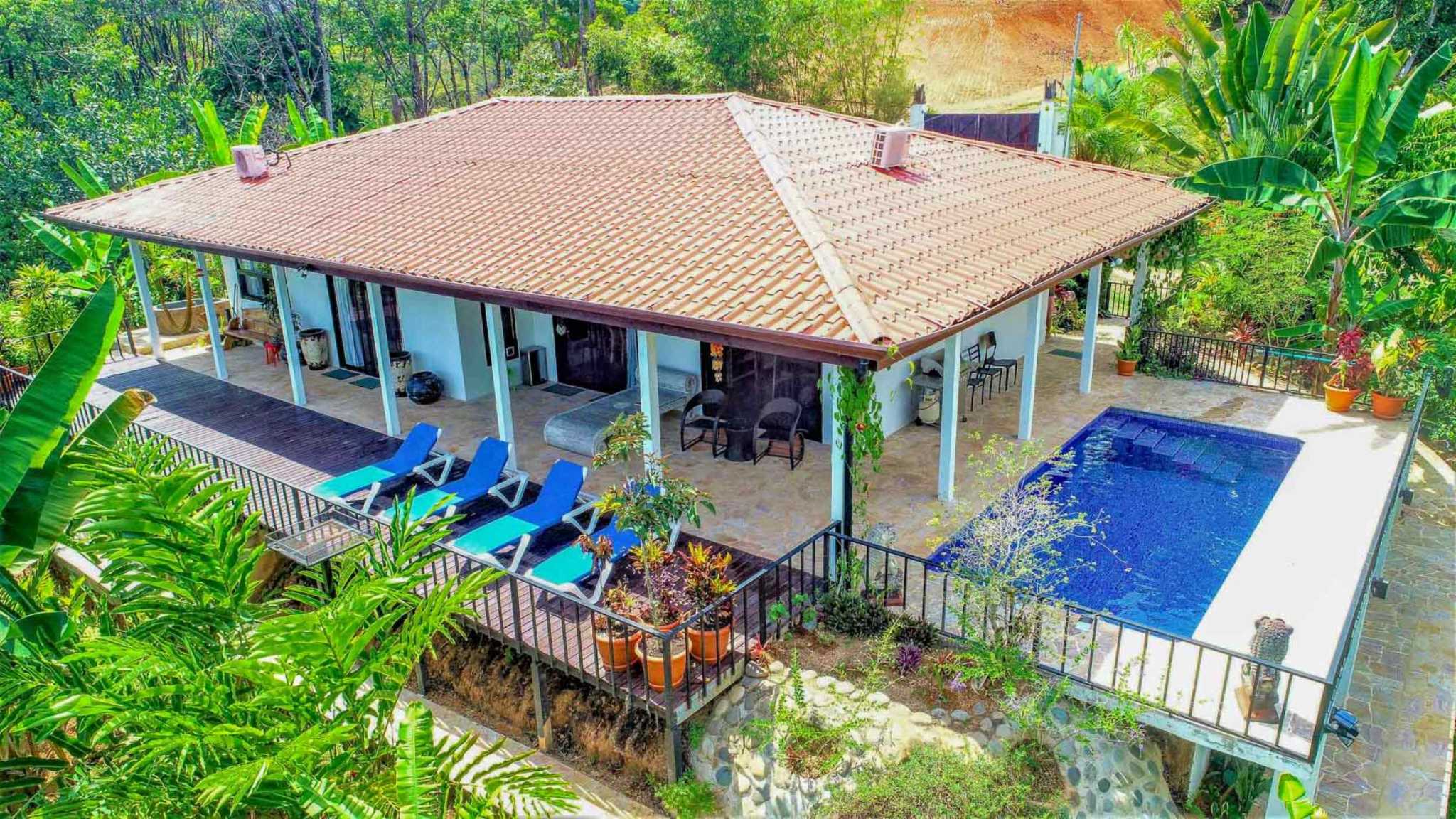 Gorgeous 3-Bedroom Home with Ocean Views & Pool on 2.45 Acres in Tres Rios Costa Rica