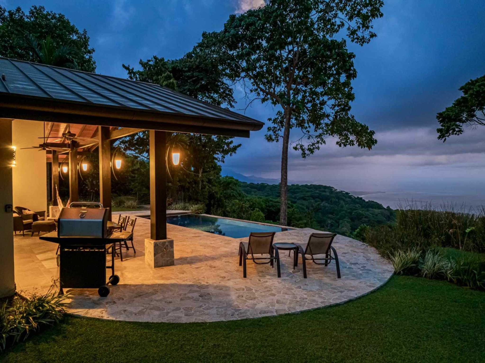 57464-45 Stunning 2-Bedroom Estate with Infinity Pool & Whale’s Tail Ocean Views in Dominical Costa Rica