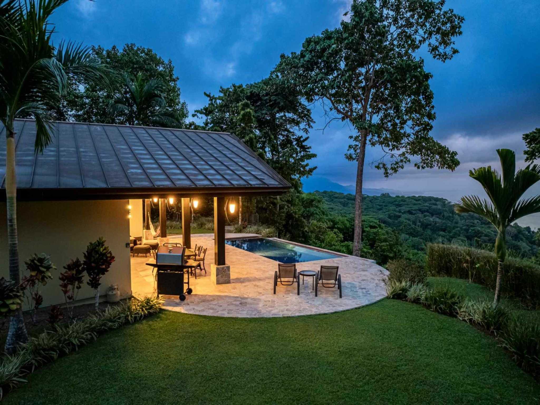 57464-43 Stunning 2-Bedroom Estate with Infinity Pool & Whale’s Tail Ocean Views in Dominical Costa Rica