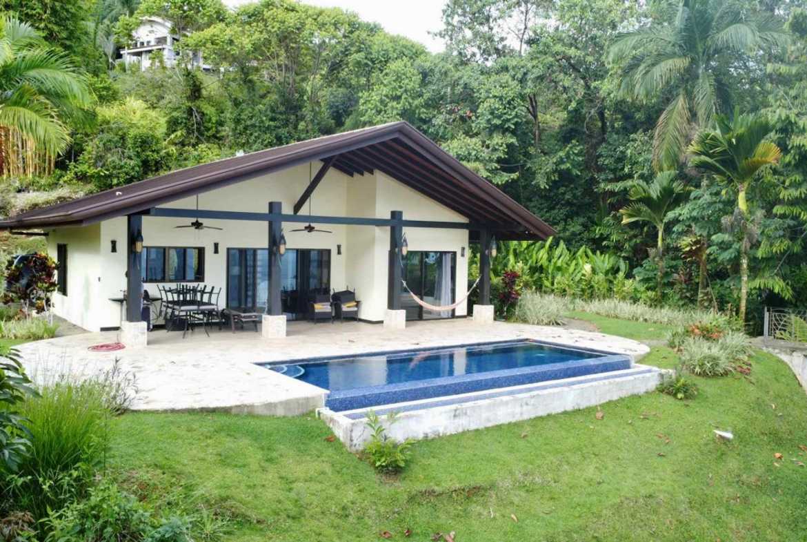 Stunning 2-Bedroom Estate with Infinity Pool & Whale’s Tail Ocean Views in Dominical Costa Rica