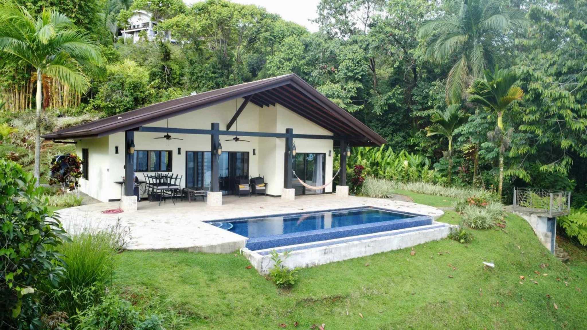 57464-7 Stunning 2-Bedroom Estate with Infinity Pool & Whale’s Tail Ocean Views in Dominical Costa Rica
