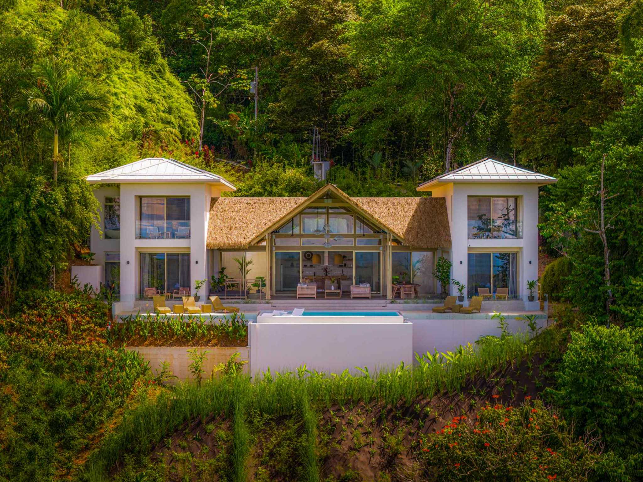 57233-1 Stunning 7-Bedroom Luxury Estate with Ocean Views & Waterfall in Dominical Costa Rica