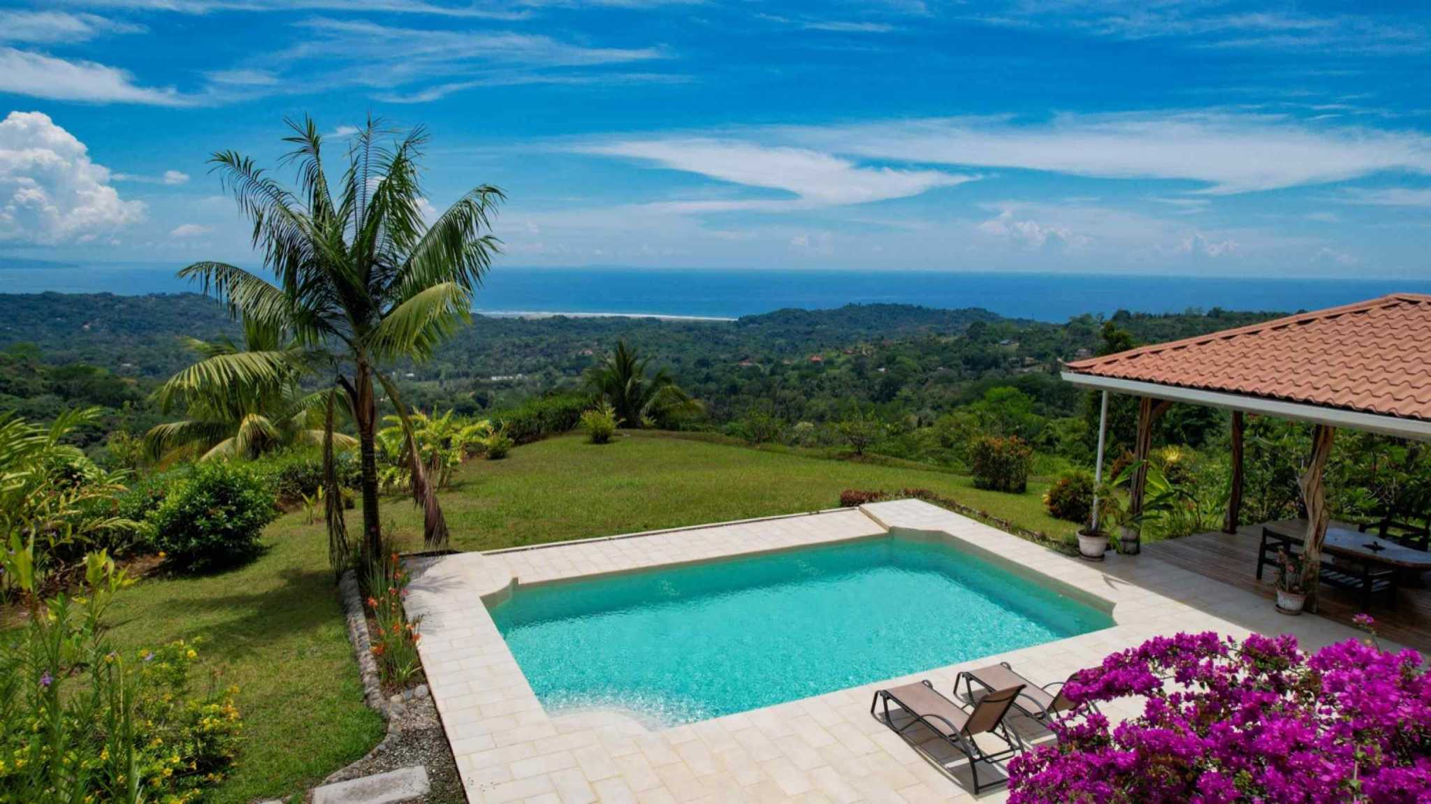63404-1 Ocean View 4.86-Acre Home with Legal Water in Ojochal Costa Rica