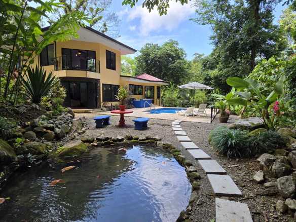 Spectacular 3-Bedroom Jungle Retreat with Private Waterfall in Ojochal Costa Rica