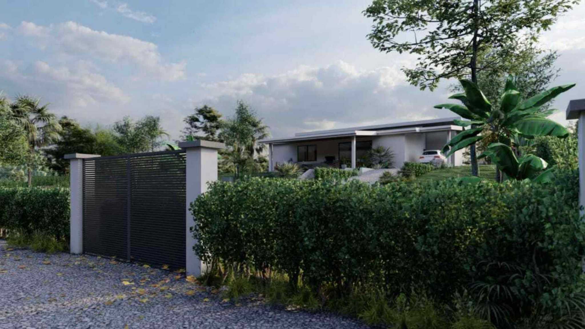 64796-22 Unfinished Modern 3-Bedroom Villa with Valley Views & Pool Foundation in Ojochal Costa Rica