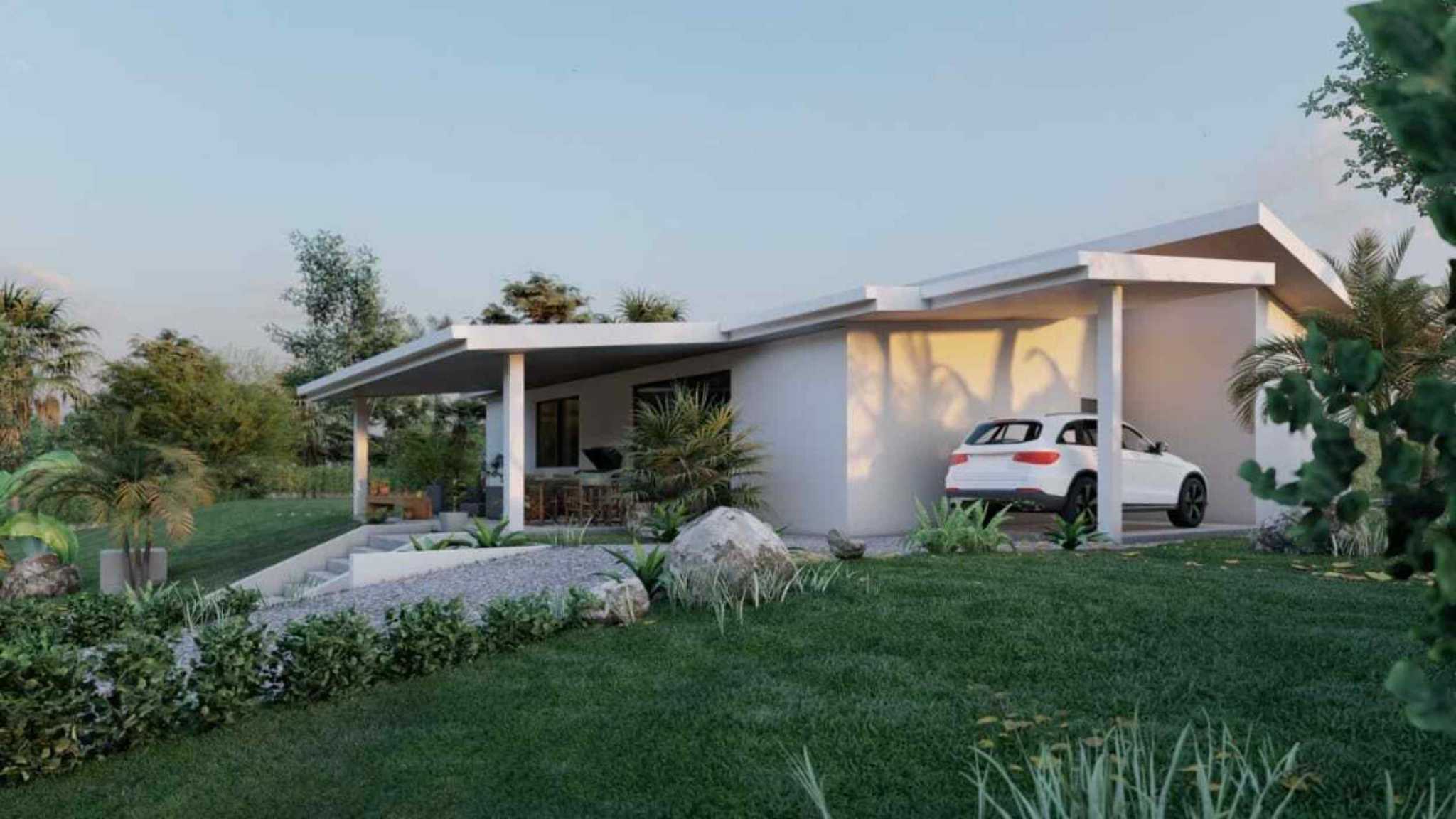 64796-18 Unfinished Modern 3-Bedroom Villa with Valley Views & Pool Foundation in Ojochal Costa Rica
