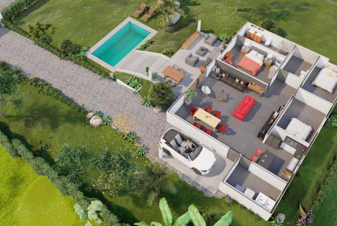 Unfinished Modern 3-Bedroom Villa with Valley Views & Pool Foundation, photo 14 of 21