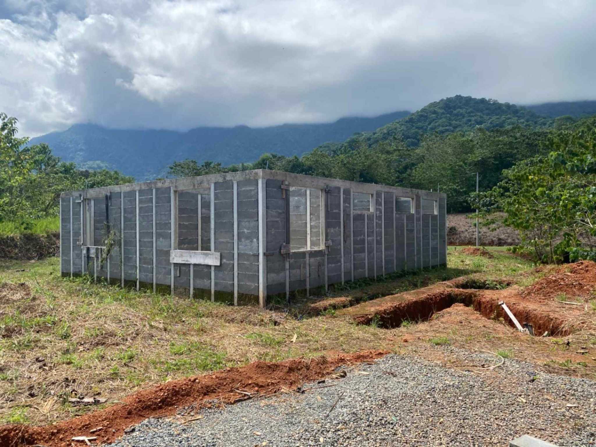 64796-5 Unfinished Modern 3-Bedroom Villa with Valley Views & Pool Foundation in Ojochal Costa Rica