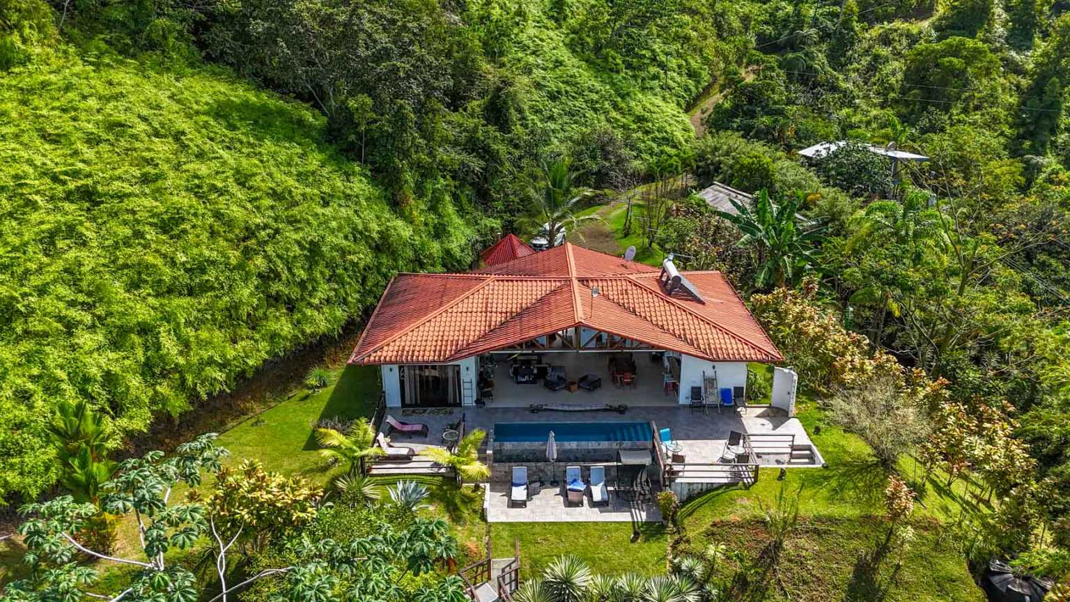 66416 (62) Stunning Ocean View 2-Bedroom Home & 6-Room Lodge with Infinity Pools in Tres Rios near Ojochal Costa Rica