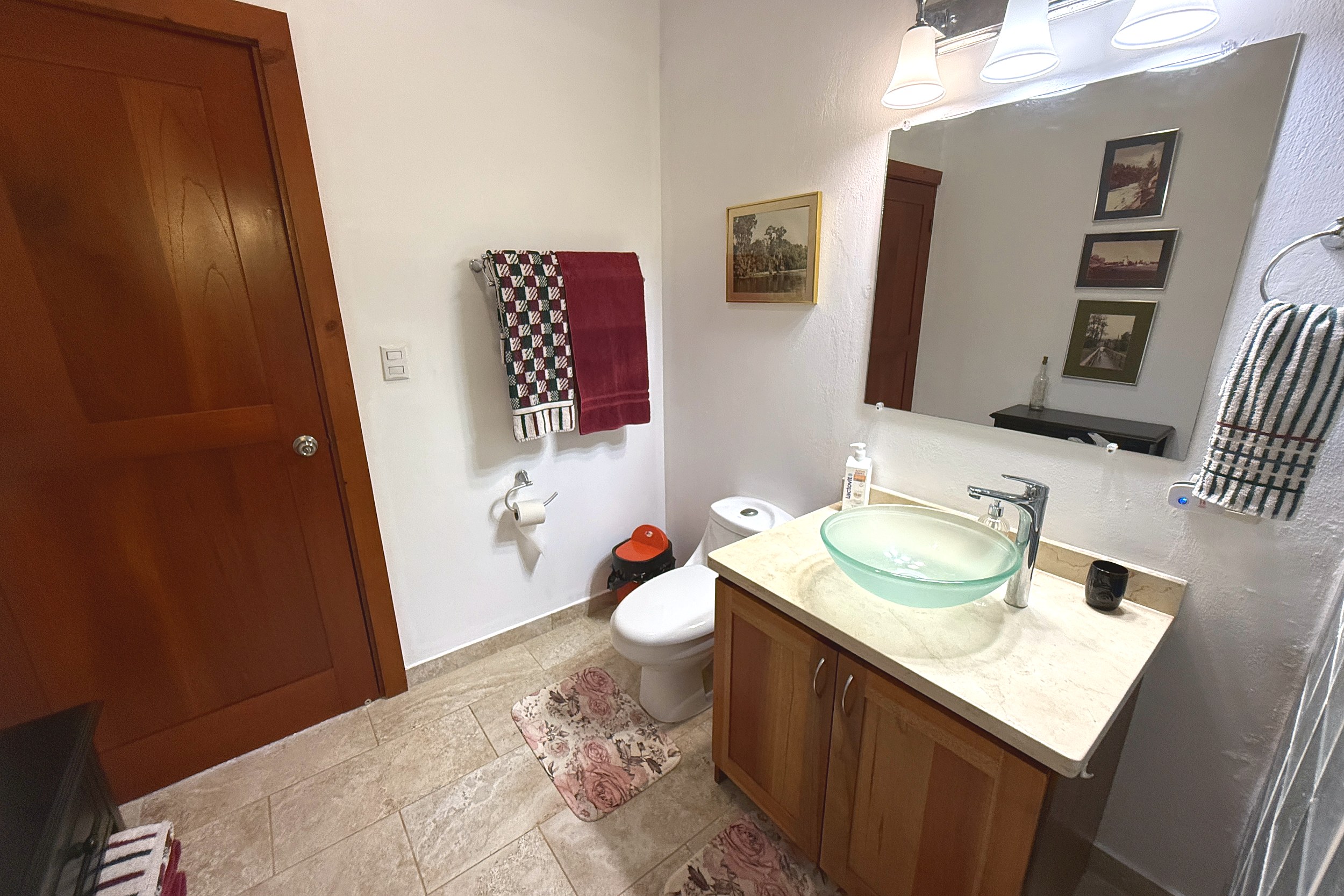 Ocean View 3-Bedroom Home master bathroom vanity in Toucan Valley/Osa Mountain Village, Costa Rica.