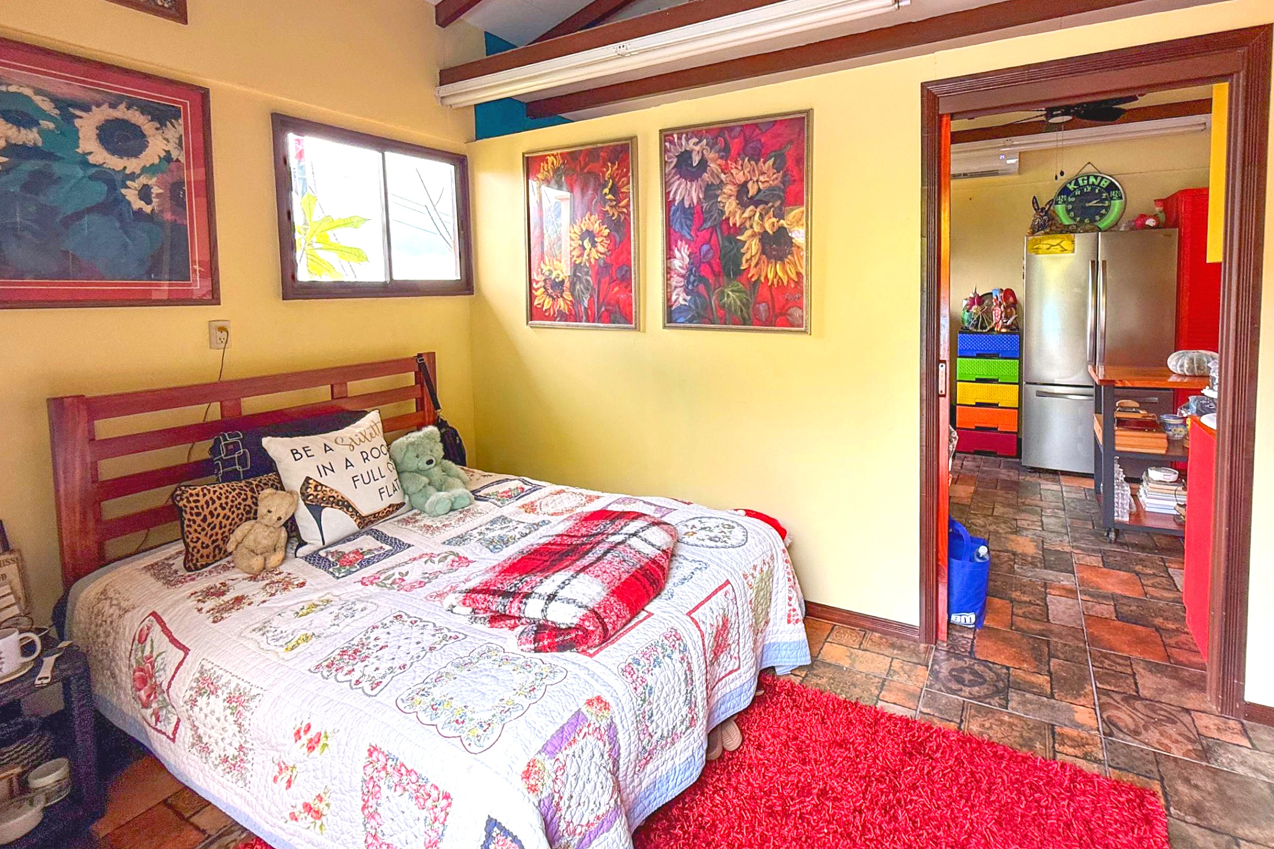 3-Bedroom Ocean View Home guesthouse bedroom in Toucan Valley/Osa Mountain Village, Costa Rica.