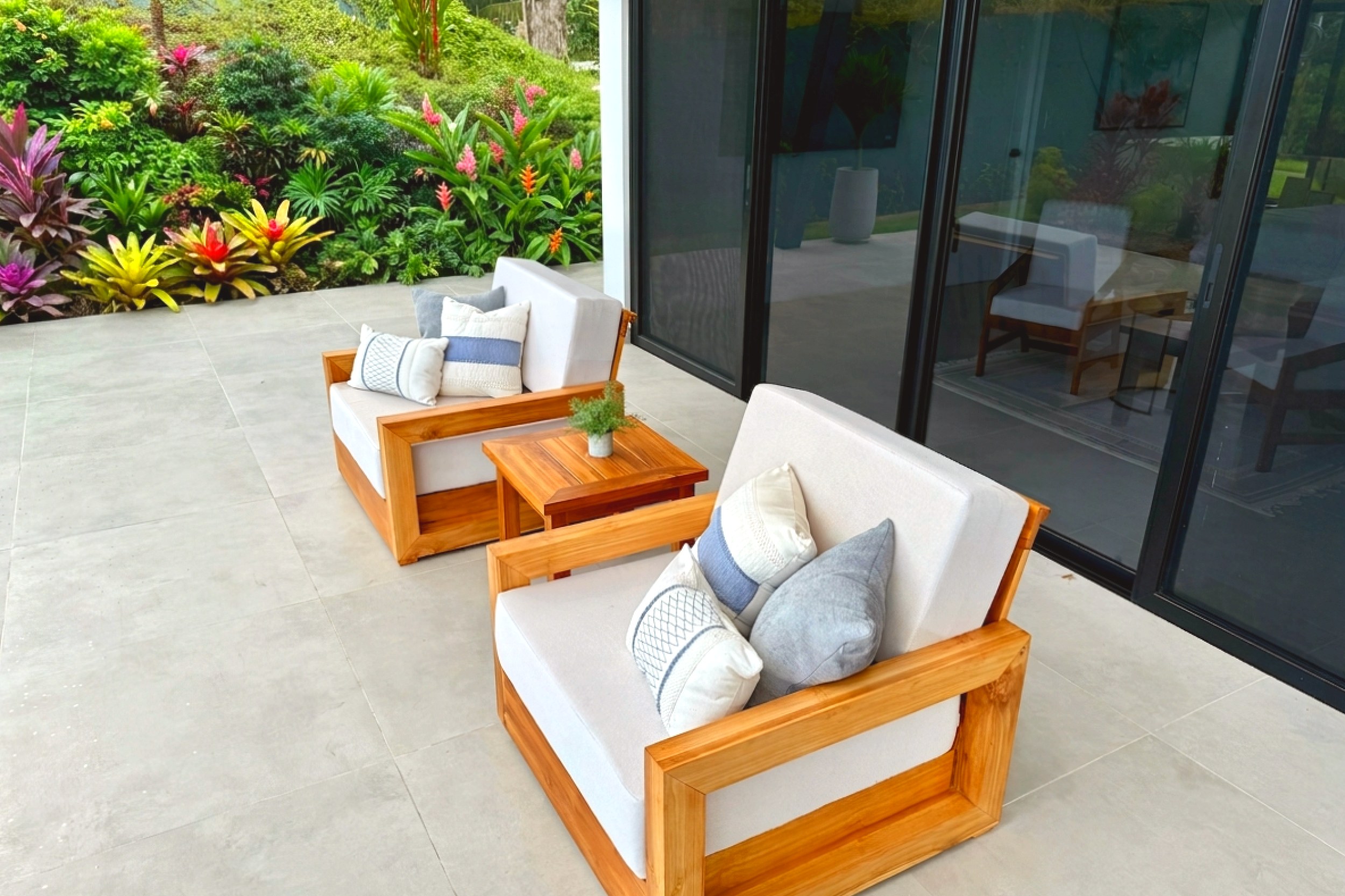 Modern Luxury 4-Bedroom Home terrace lounge chairs in Chontales, Costa Rica