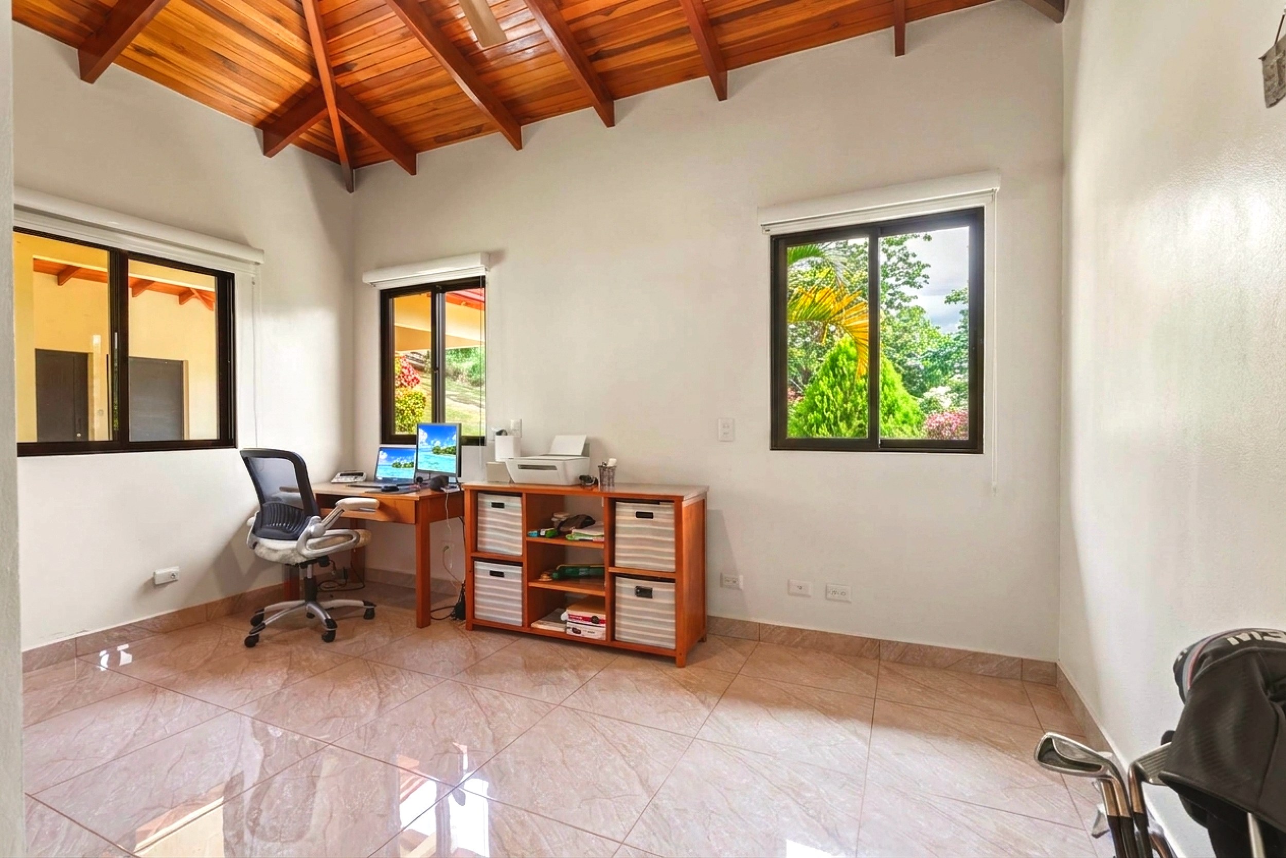 Luxurious Ocean View Home guest bedroom office desk in Chontales, Costa Rica
