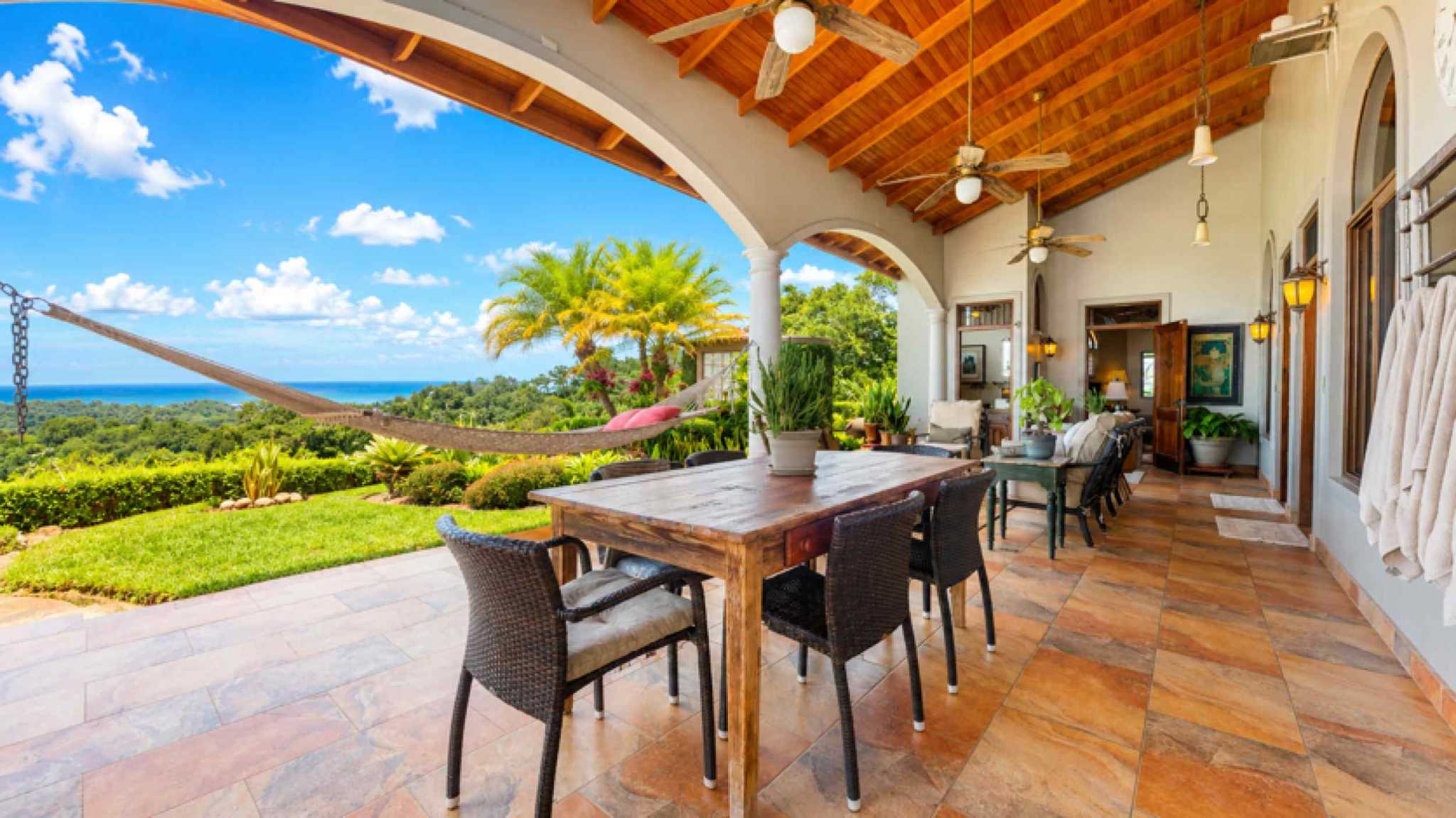 Stunning 3-Bedroom Tropical Hacienda with Pool, Ocean & Mountain Views in Ojochal Costa Rica