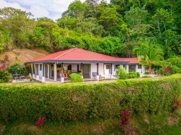 Stunning 3-Bedroom Ocean View Home with Pool Terrace & Concrete Construction in Cinco Ventanas in Ojochal Costa Rica
