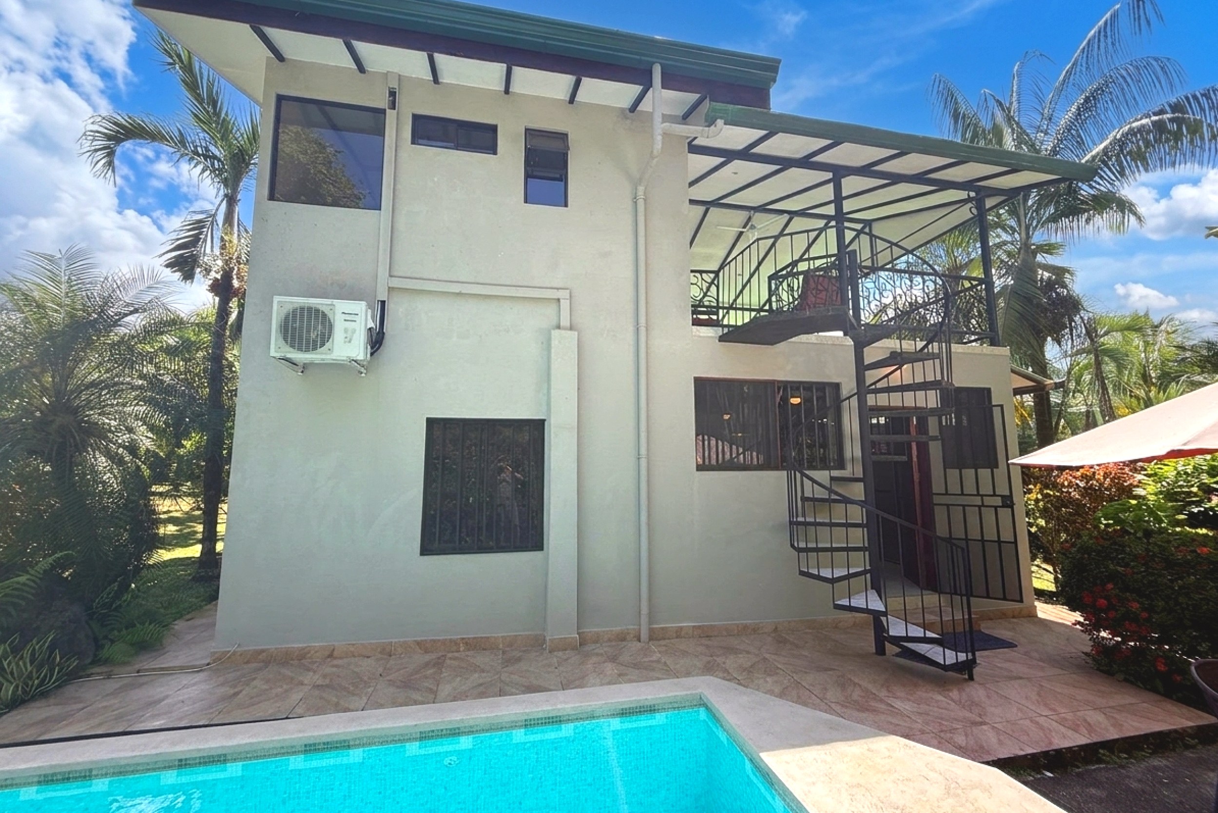 Pool & Spiral Staircase Jungle Sanctuary with pool, spiral staircase and balcony in Ojochal, Costa Rica