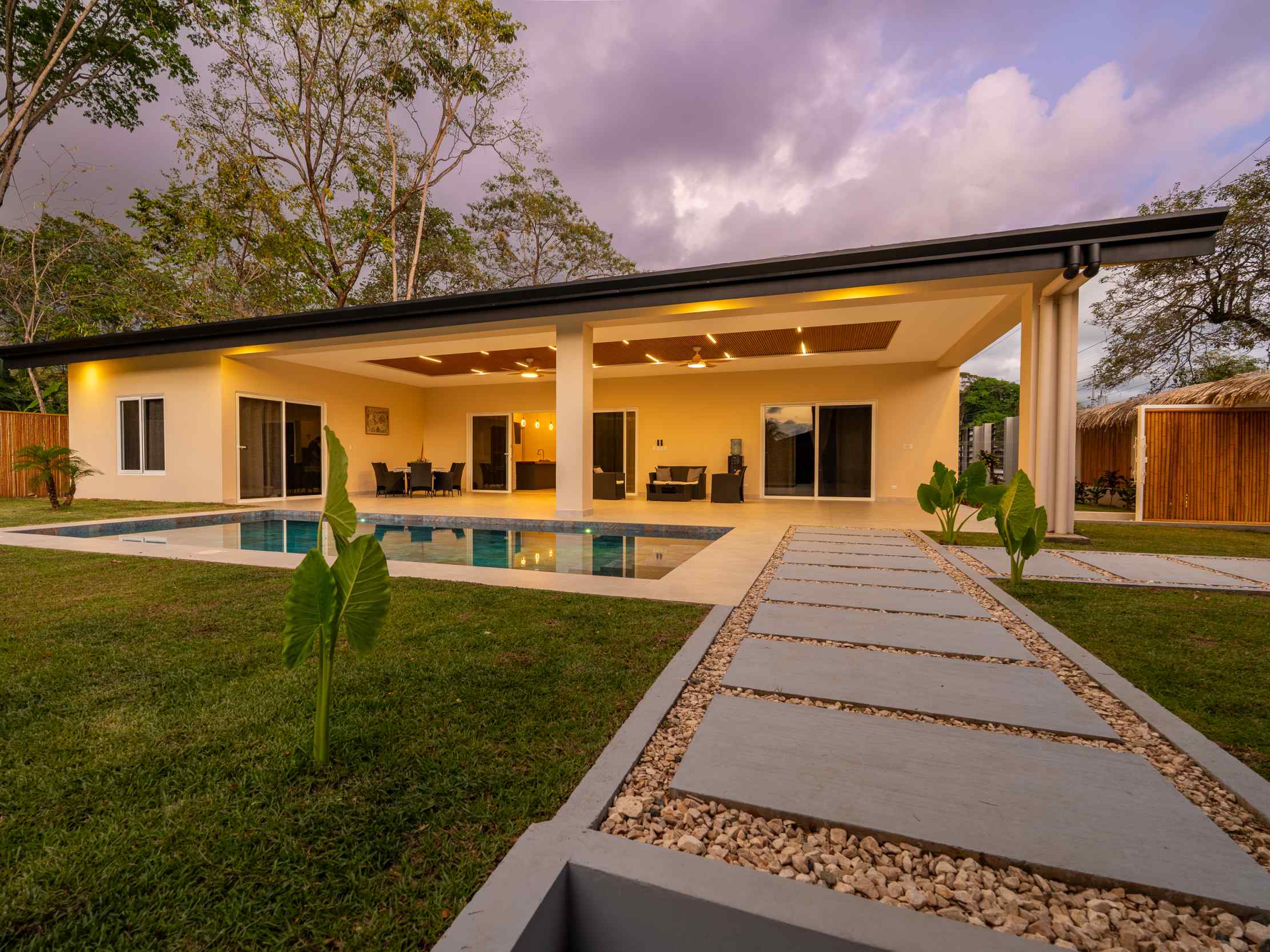 71610-1 Refined 3-Bedroom Home with Private Pool and Covered Terrace in Uvita Costa Rica