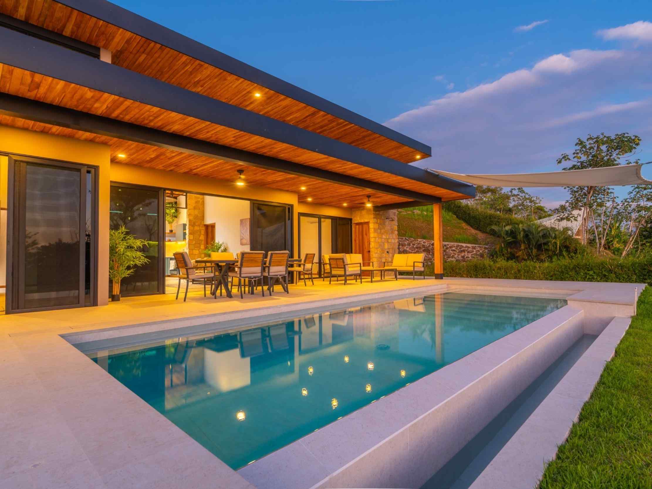 71705-8 Breathtaking Brand-New 2-Bedroom Home with Ocean Views and Private Pool in Ojochal Costa Rica