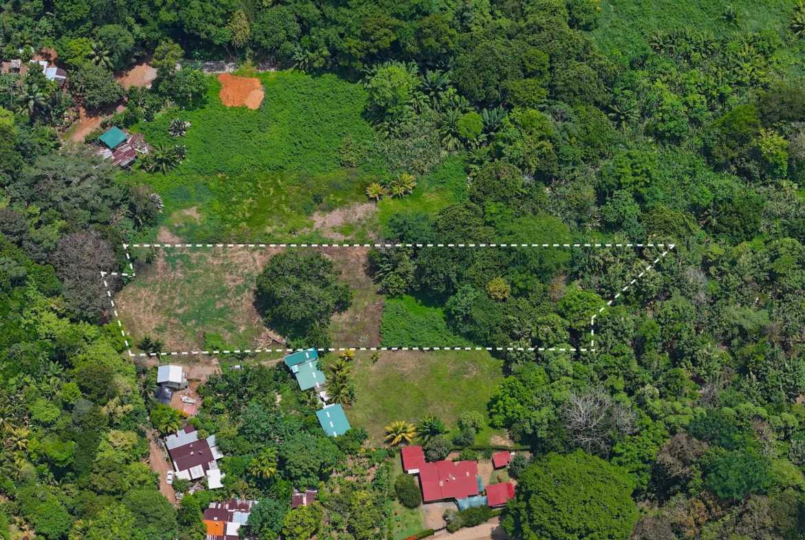 Premier Ocean View Flat Building Lot Steps from Marino Ballena Park Beach in Uvita Costa Rica