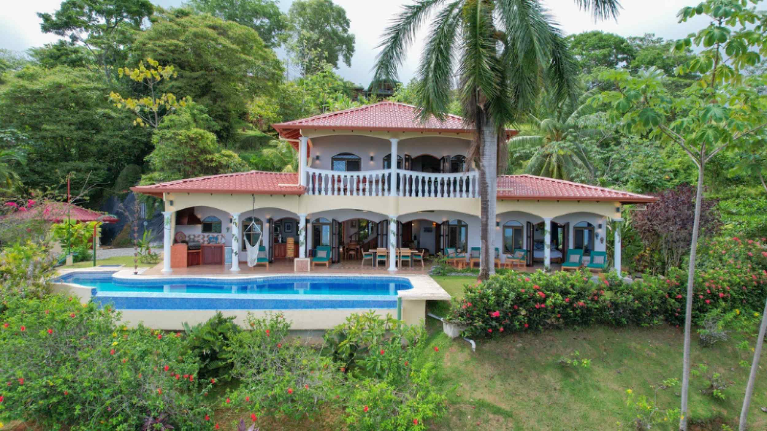 Elegant 3-Bedroom Mediterranean Estate with Spectacular Ocean & Sunset Views in Ojochal Costa Rica