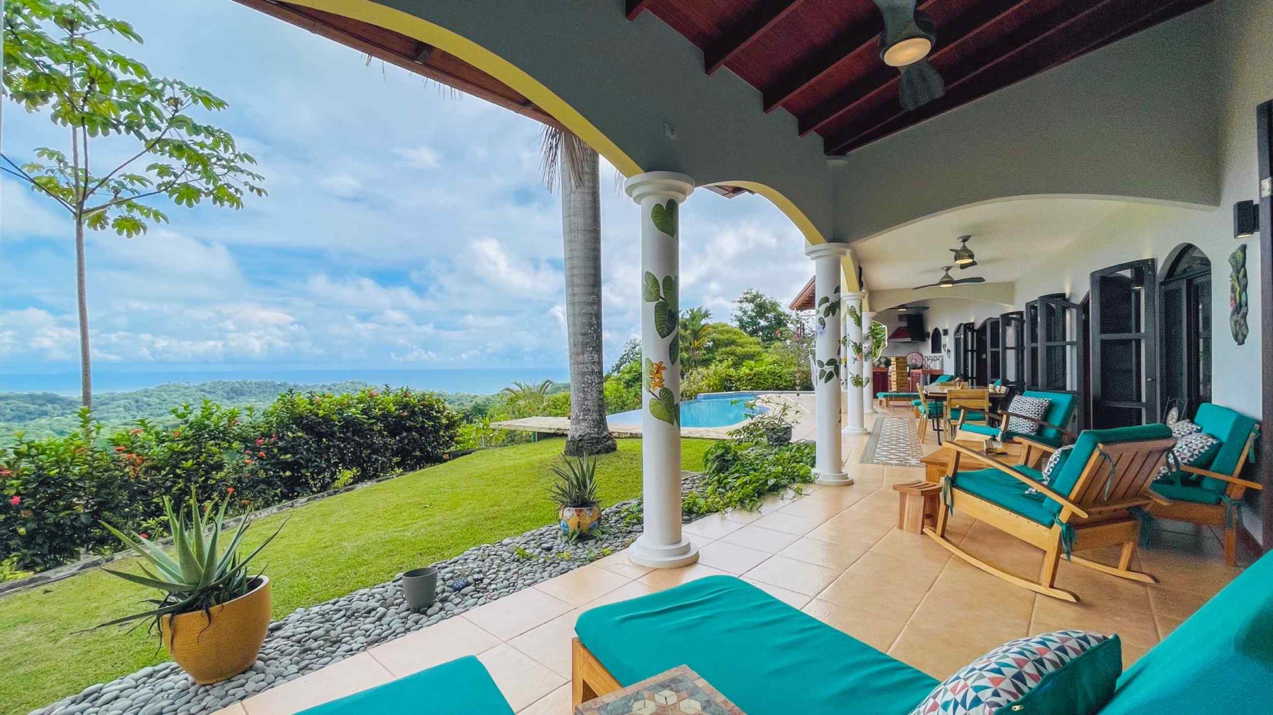 Elegant 3-Bedroom Mediterranean Estate with Spectacular Ocean & Sunset Views in Ojochal Costa Rica