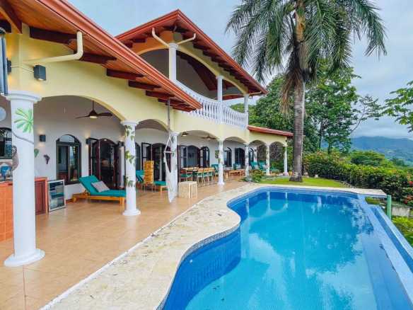 Elegant 3-Bedroom Mediterranean Estate with Spectacular Ocean & Sunset Views in Ojochal Costa Rica