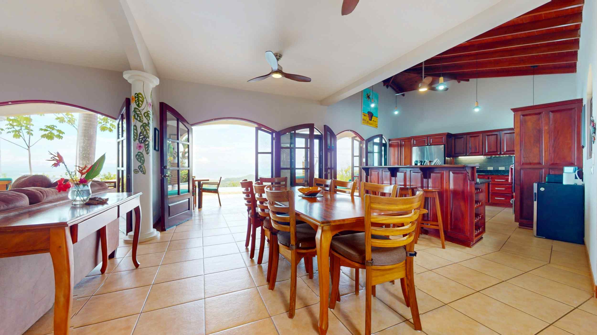 Elegant 3-Bedroom Mediterranean Estate with Spectacular Ocean & Sunset Views in Ojochal Costa Rica