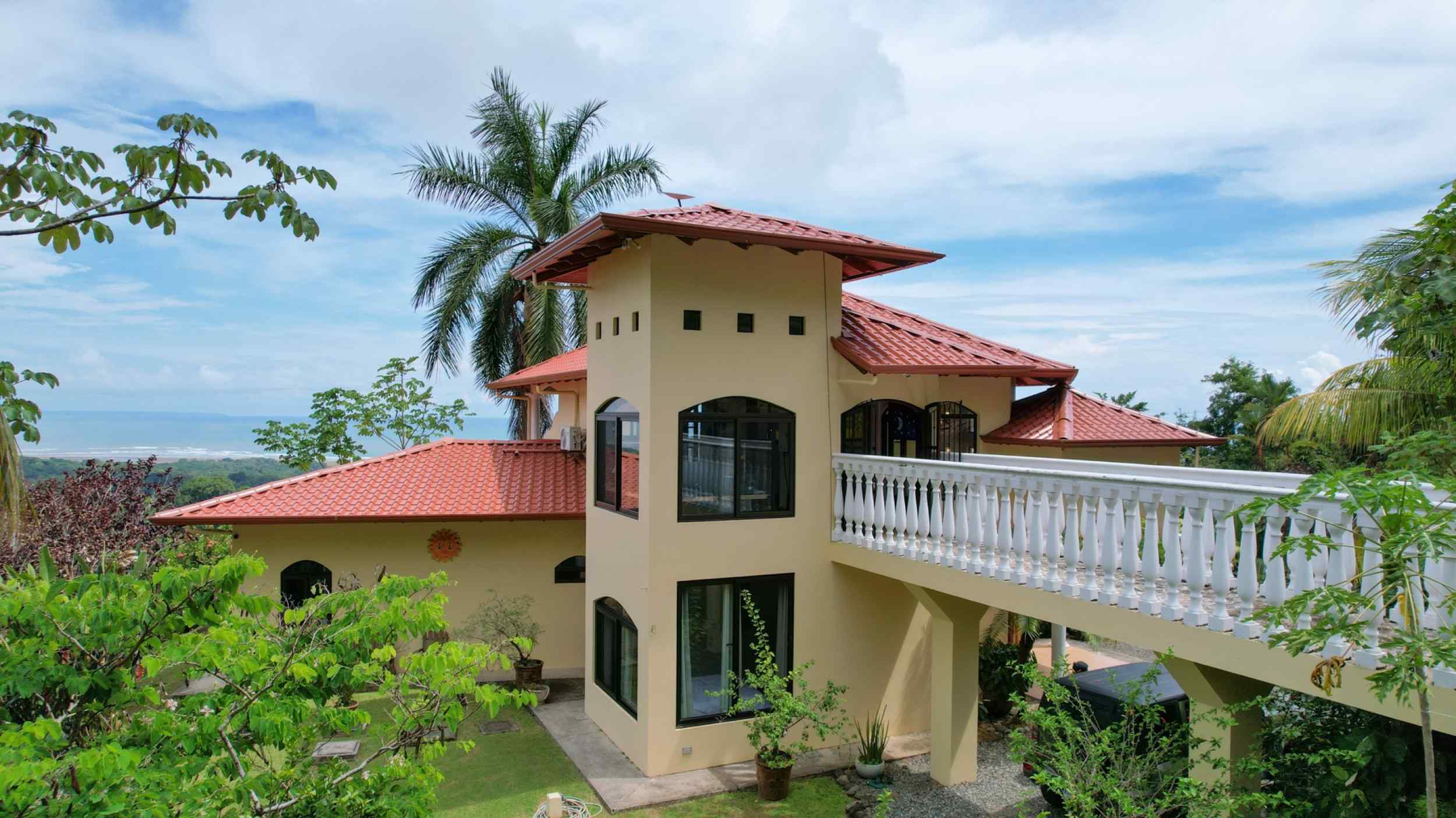 Elegant 3-Bedroom Mediterranean Estate with Spectacular Ocean & Sunset Views in Ojochal Costa Rica
