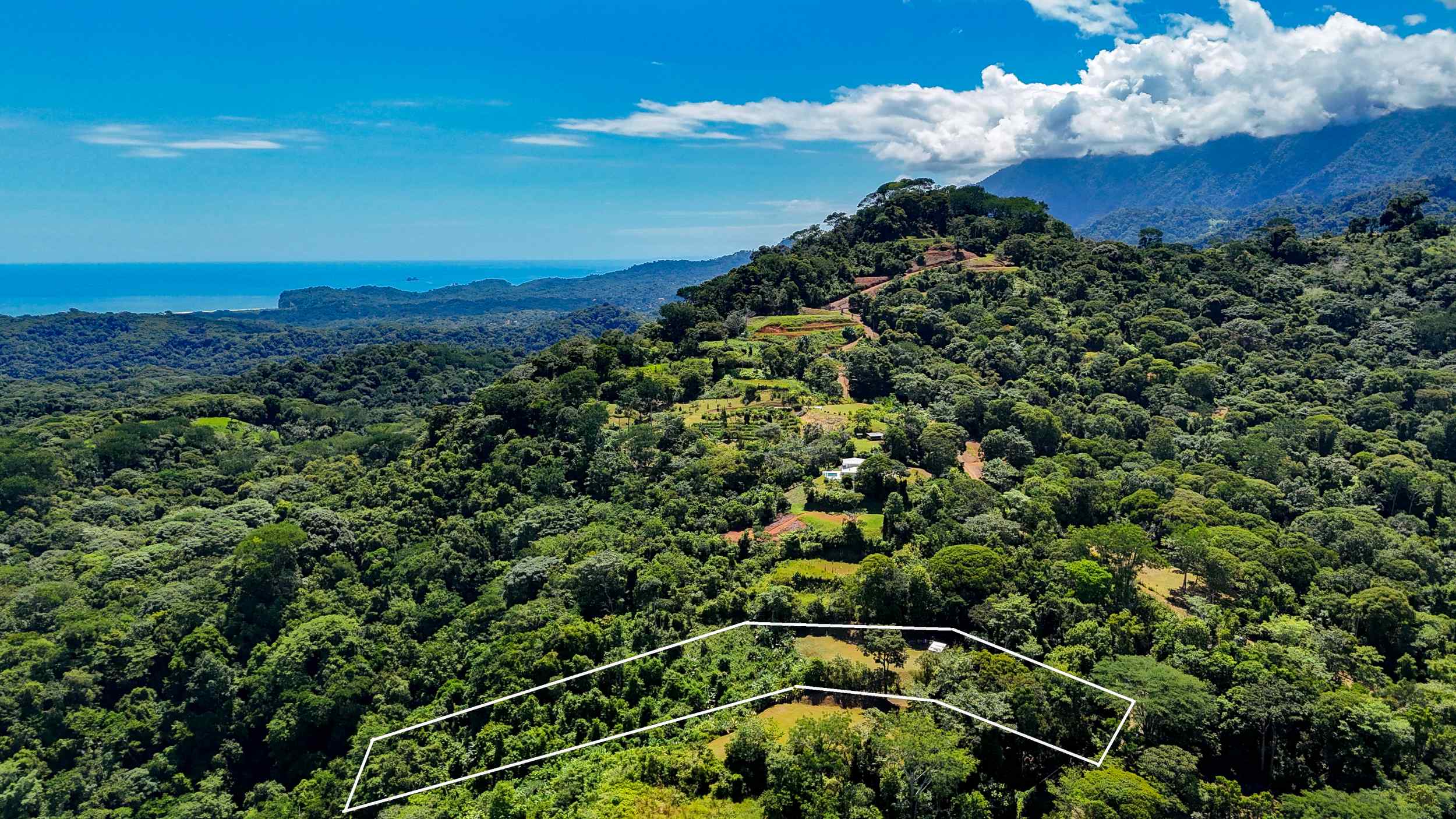 Breathtaking Ocean and Mountain View Two-Acre Building Lot with Legal Water in Tres Rios Costa Rica